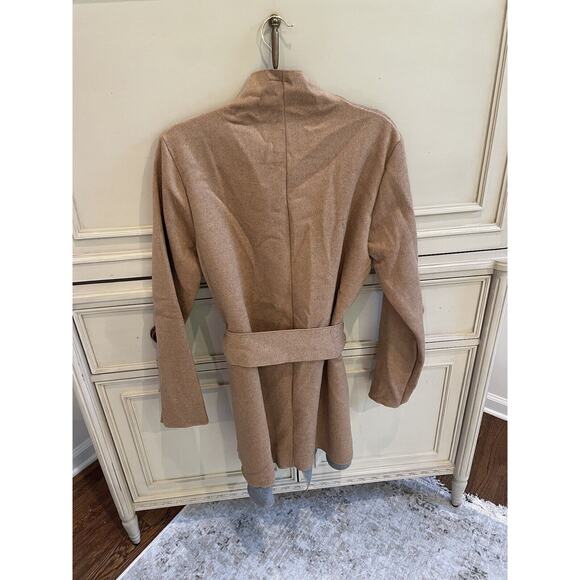 Orb Life Wool Wrap‎ Tie Brown Gray Jacket Size Large - Picture 7 of 7